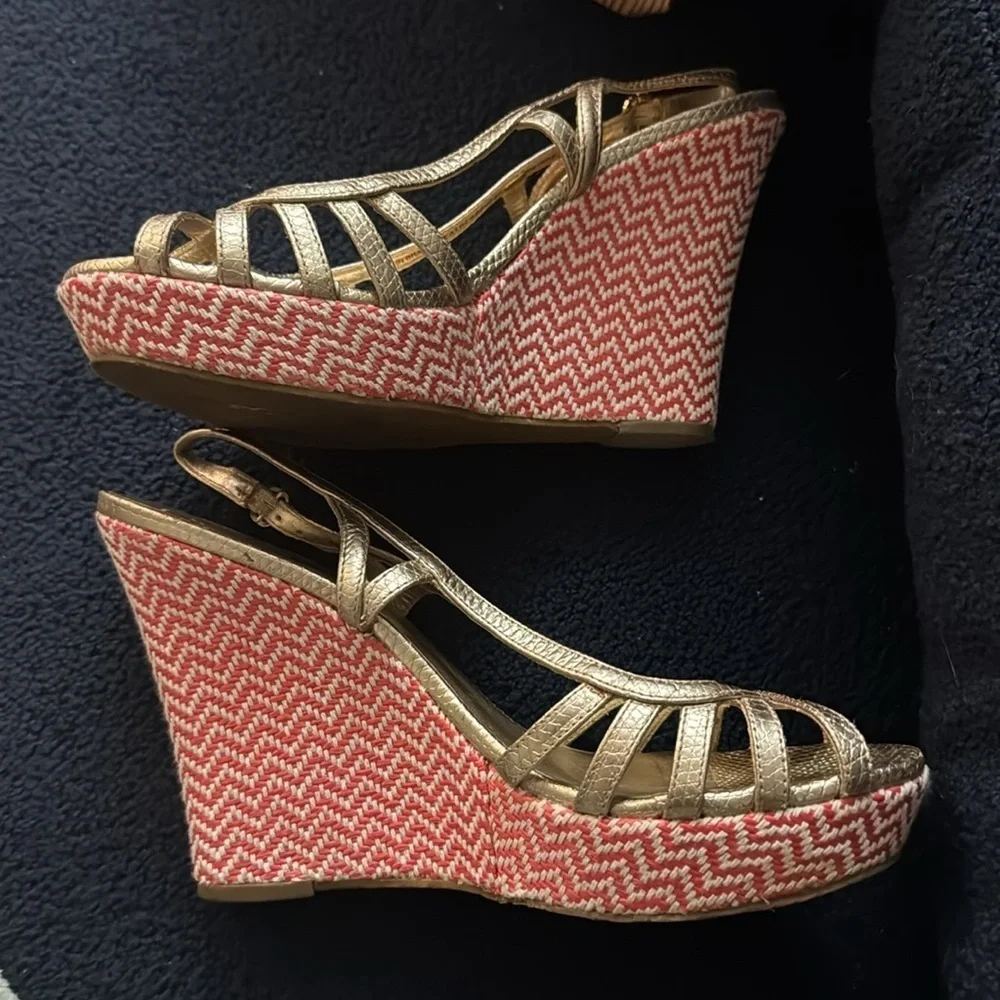 Lilly Pulitzer Sophie Chevron Wedge Sandals